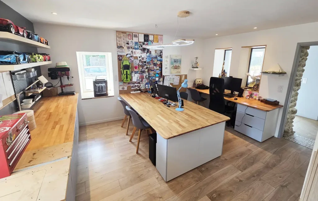 Bureau bluet design nantes agence avec meubles sur mesure