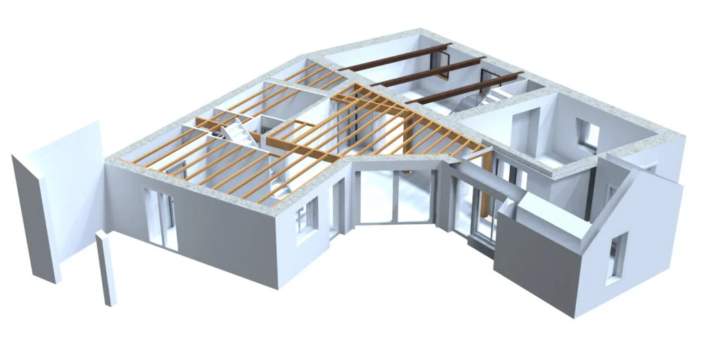 Modelisation en blanc maison
