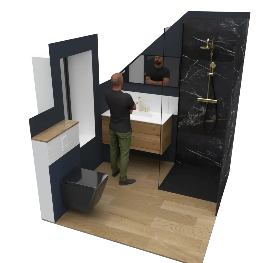 Rendu 3D salle de bein rénovation